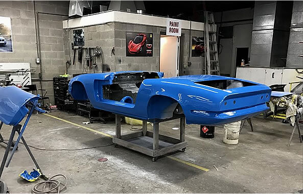 a picture of a car being painted